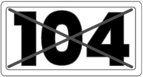 104 (número del tarjetón)