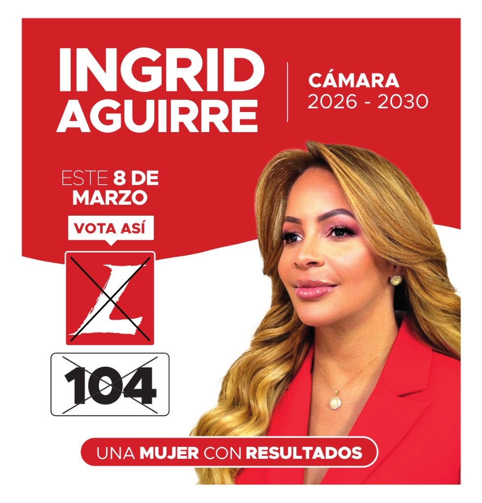 Afiche de campaña de Ingrid Aguirre
